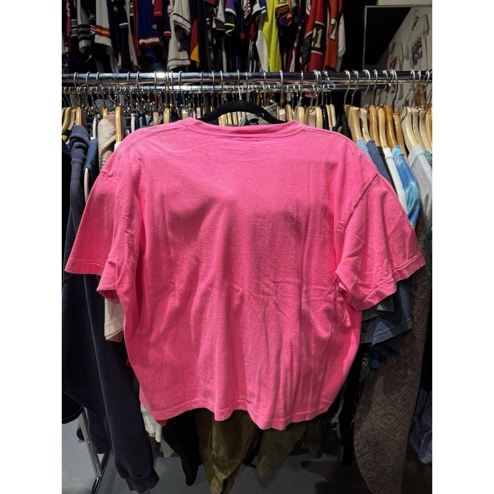 Vintage 90s Freeze Tag Paris France Hot Pink Crop Top OSFA - Picture 5 of 5